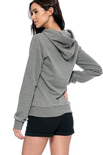 Urban Look Womens Basic Lightweight Stretch French Terry Pullover Hoodie (B H.grey, Medium) #TOP3