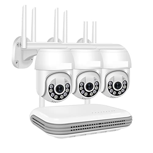 Des caméras de sécurité H.265 3MP HD système de vidéosurveillance sans fil Audio bidirectionnel étanche PTZ WIFI IP caméra de sécurité 8CH NVR Kit de...