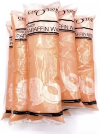 Paraffin Wax Refills by Creation: 6 lbs Peach Scented Paraffin Wax Beads Blocks for Paraffin Bath, Paraffin Wax Machine Refills for Hand Feet Dry Skin, Relieve Stiff Muscles Pain Deep Hydration
