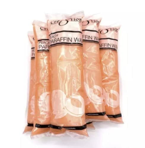 Paraffin Wax Refills by Creation: 6 lbs Peach Scented Paraffin Wax Beads Blocks for Paraffin Bath, Paraffin Wax Machine Refills for Hand Feet Dry Skin, Relieve Stiff Muscles Pain Deep Hydration