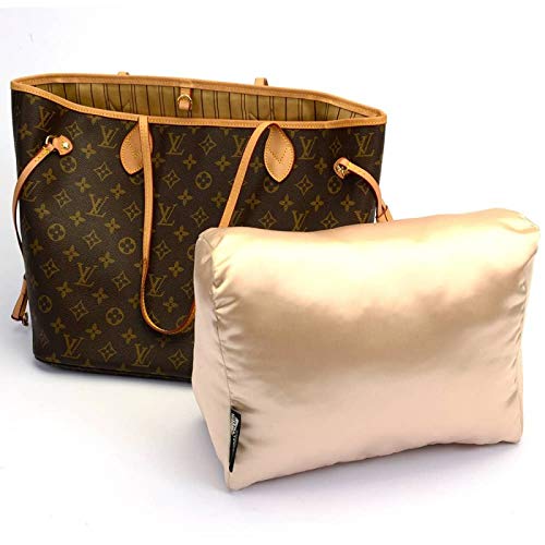 Miniatura 4 de Satin Pillow Luxury Bag Shaper in Champagne Compatible for the Designer Bag Neverfull MM