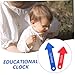 QUMIIRITY 2Pcs Educational Rotatable Clock Hands Props for DIY Clock Teaching Tool Clock Needles for Telling and Math Skills Development Creative Learning