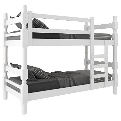 Beliche Madeira Maciça - vira 2 Camas - para Colchão 78/88 x 188cm Porto Multimóveis Cr4138 Branco