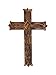 STORE INDYA Hand Carved wooden Long Wall Hanging French Cross (Antique Design- Brown)