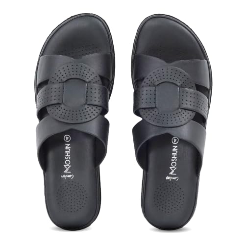 Image of Moshun Criss Cross Sandals for Women & Girls | Multi Strap & X Strap Flat Sandals, Bounce Back Technology Footbed with Adjustable Strap, Anti-Slip Sole | Lightweight Daily Wear Casual Slip-On Sandals