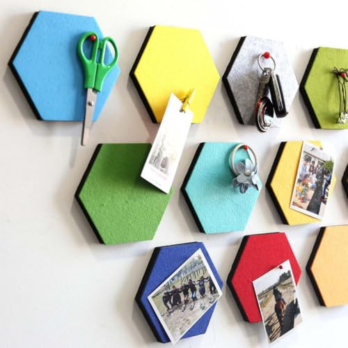 20 de fieltro hexagonales autoadhesivas tablero suave cuadros 4