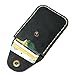 JingRongDa Handmade Men's Slim Genuine Leather Card Holder with Secure Closure Design Front Pocket Design Card Case for Everyday Carry (Black)