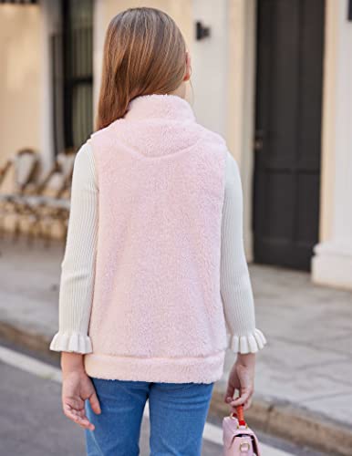 Flypigs Girls Fleece Vest Sherpa Warm Soft Lightweight Zipper Sleeveless Fall Coat Outerwear Jackets 10-11 Years #TOP3