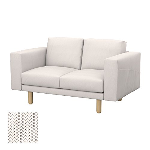 Soferia - IKEA NORSBORG Funda para sofá de 2 plazas, Nordic White