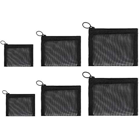 6 Packs Mini Zipper Toiletry Bag Set Cover