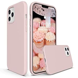 SURPHY Siliconen Hoesje voor iPhone 12 Pro Max Case 6.7 inch, Vloeibare Siliconen Rubber Schokbestendige Bescherm Volledige Lichaam Verdikking Telefoonhoesje voor iPhone 12 Pro Max, Roze