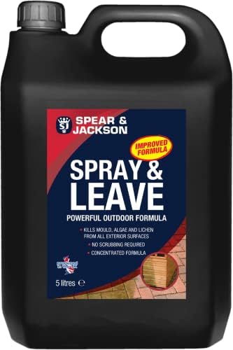 Spear & Jackson Spray and Leave Concentrated Mould, Algae and Moss Remover 5 Litre