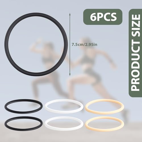 Image of 6 Pcs Silicone Patella Band Knee Band Tendon Support Strap for Sport Brace Basketball Running Hiking Soccer Pain Relief Stabilizer Men Women Stabilization