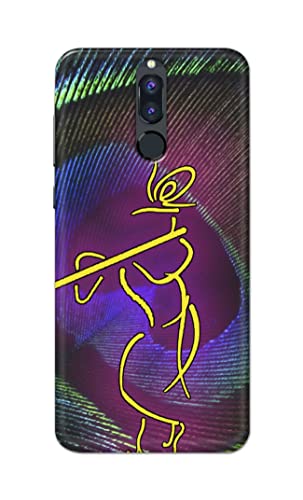 Image of PRINTFIDAA Lord Krishna On Peacock Feather Hard Back Cover for Huawei Mate 10 Lite /Huawei Nova 2i / Huawei Honor 9i Back Cover -(P6) KAT1007