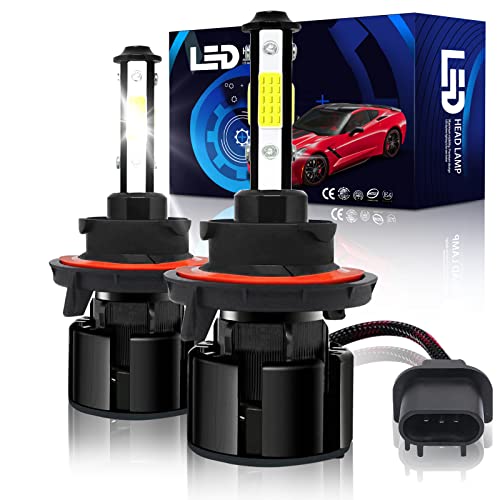 H13/9008 LED Bulbs, 80W 16000 Lumens Bright LED Headlights Conversion Kit, 6000K Cool White, IP68 Waterproof, Quick Installation, Pack of 2