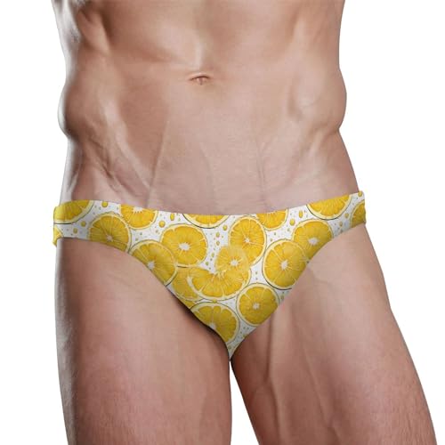 Lemon Fruit Swim Briefs for Men Swimsuit Bikini Swimwear S A1114792