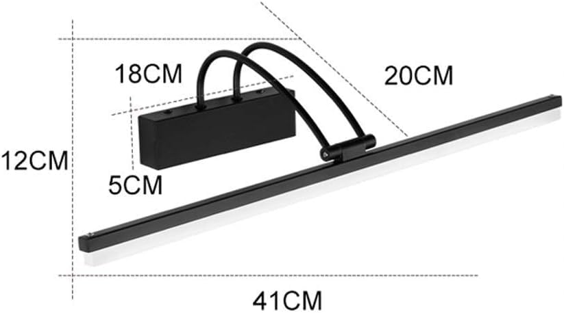 Lámpara de espejo frontal LED moderna para eliminar sombras al maquillar 5