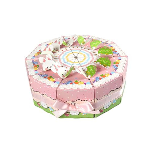 Cajas de regalo de Pascua, 10 unidades de cajas triangulares para pasteles con conejo de Pascua huevos y zanahoria, cajas creativas para rellenar, embalaje para pequeños regalos de Pascua, dulces (con