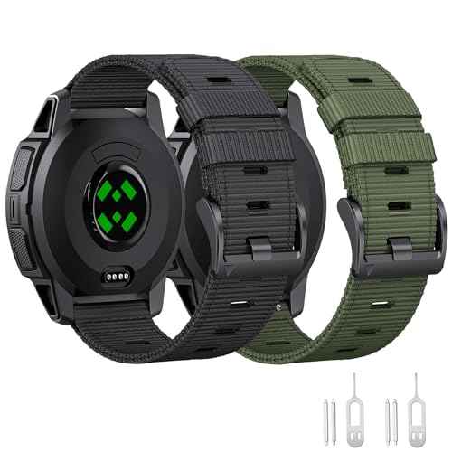 EKINGEEK 2 Pack Rugged Nylon Watch Band for Garmin Instinct 2X/3 50mm (Solar & AMOLED) Tactical-Style Strap with Tools, Fits for Garmin Instinct 50mm Models