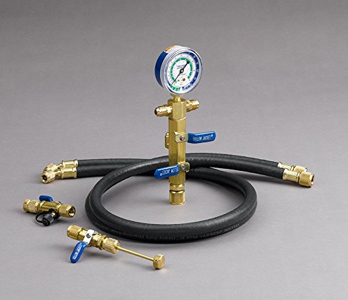 Yellow Jacket 93876 3/8" SuperEvac Evacuation System II: two valve manifold, 2 16248 48" Vacuum Hoses, and one 69075 electronic vacuum gauge #1