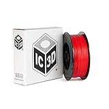 IC3D Red 1.75mm PLA 3D Printer Filament - 2.5kg Spool - Dimensional Accuracy +/- 0.05mm - Professional Grade 3D Printing Filament - Made in USA