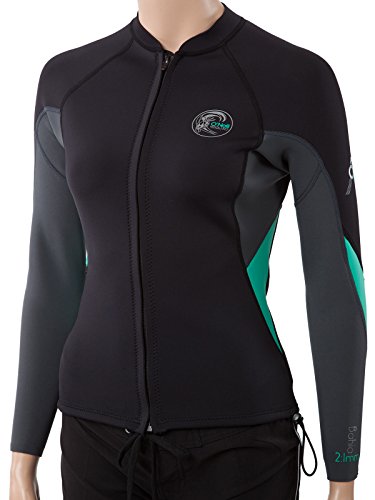 O'Neill Womens Bahia 2/1mm Full Zip Wetsuit Jacket