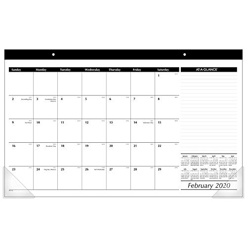 AT-A-GLANCE 2020 Desk Calendar, Desk Pad, 17-3/4