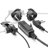 Decibullz Two-Way Surveillance Radio Headset Custom Molded Security Radio Surveillance Earpiece Set, Thermo-Fit Designed for Clear Acoustic Tube Radios, Isolation