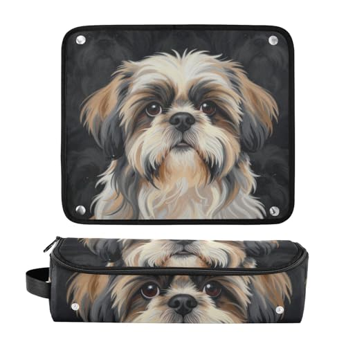 Bolsa de viaje para herramientas de cabello y alfombrilla resistente al calor con cremallera, organizador removible para planchas y rizadores miniatura 3