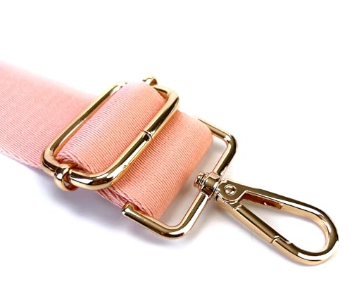 Image of Purse Strap Replacement for Crossbody Bags & Handbags | Premium Webbing with Light Gold Hardware Clip-On Installation Adjustable Length Comfortable Wide Guitar Style Strap