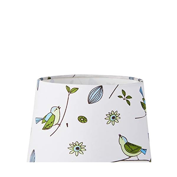 Pauleen 48036 Cute Bird Lamp Tischleuchte max. 20W Tischlampe für E27 Lampen Kinderzimmerlampe Vogel Grün Blau Stoff… – Bild 7