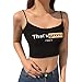 Produktbild Dorical Tank Tops Damen Bauchfrei/Frauen Tanktops kurz mit That's Gross i Love it Drucken Design/West Basic Yoga Tops Mädchen Kurzshirt Jersey Unterhemd Long Top Sale(Schwarz,Medium)