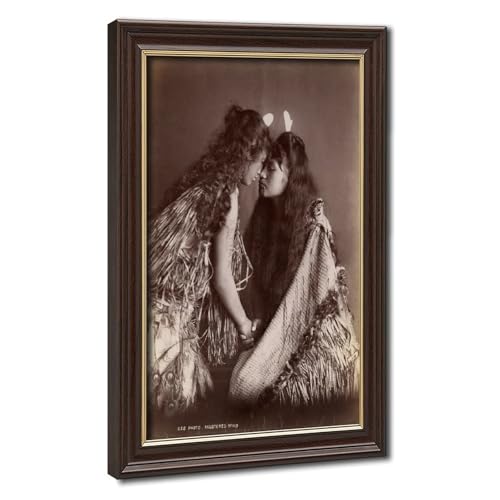 Toile maorie Arthur James Iles portrait d'art encadré finition premium