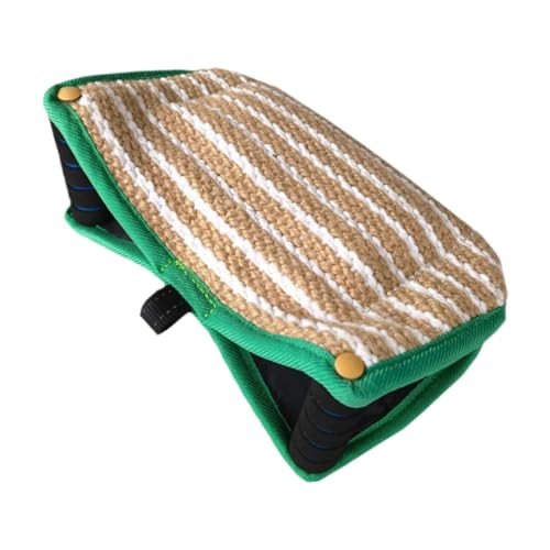 Almohada antimordeduras para perros que destrozan juguetes manga de entrenamiento verde