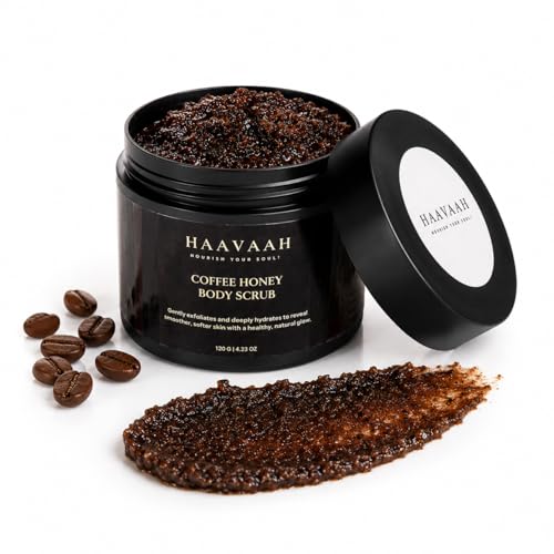 Image of Exfoliating Coffee Body Scrub for Soft-Smooth Skin & Tan-Dead cell Removal | For Women & Men|Natural AHAs|De-Tan Bathing Scrub With All Natural ingredients |No Sulphate |Removes Dirt&Dead Skin From Neck,Knees,Elbows&Arms|All Skin Types,For Men&Women120 grams