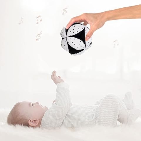 BATUUTAH Black and White Sensory Toys, 100% Handmade and Organic Cotton, Educational Plush, Early Development Toy Cover