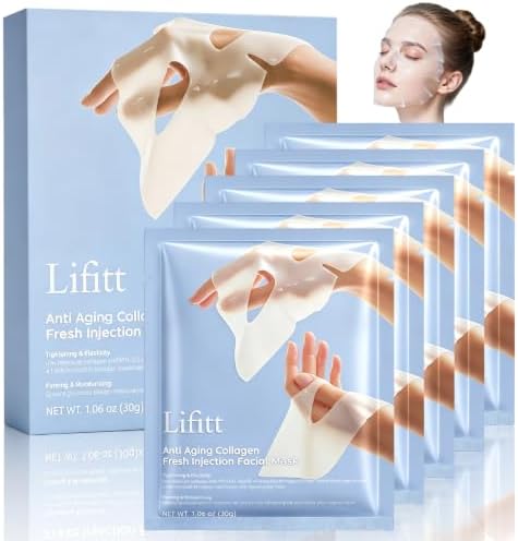 Collagen Real Deep Mask,Maschera Viso Notturna in Hydrogel,Masche...