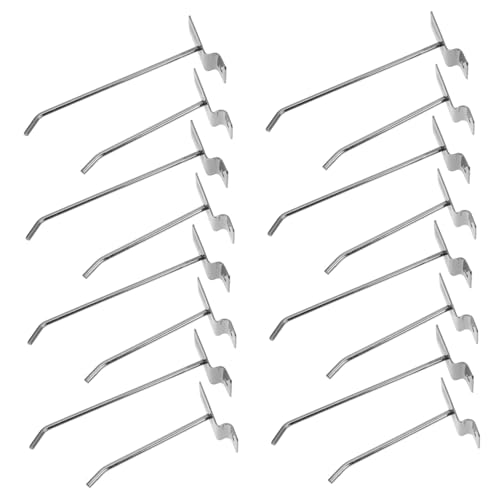 HEALSOPTHY 50 piezas Ganchos para Panel Perforado de Hierro Unidades para Exhibición Tienda y Garaje Colgado Fácil y Resistente para Estantes y Displays de Accesorios Móviles