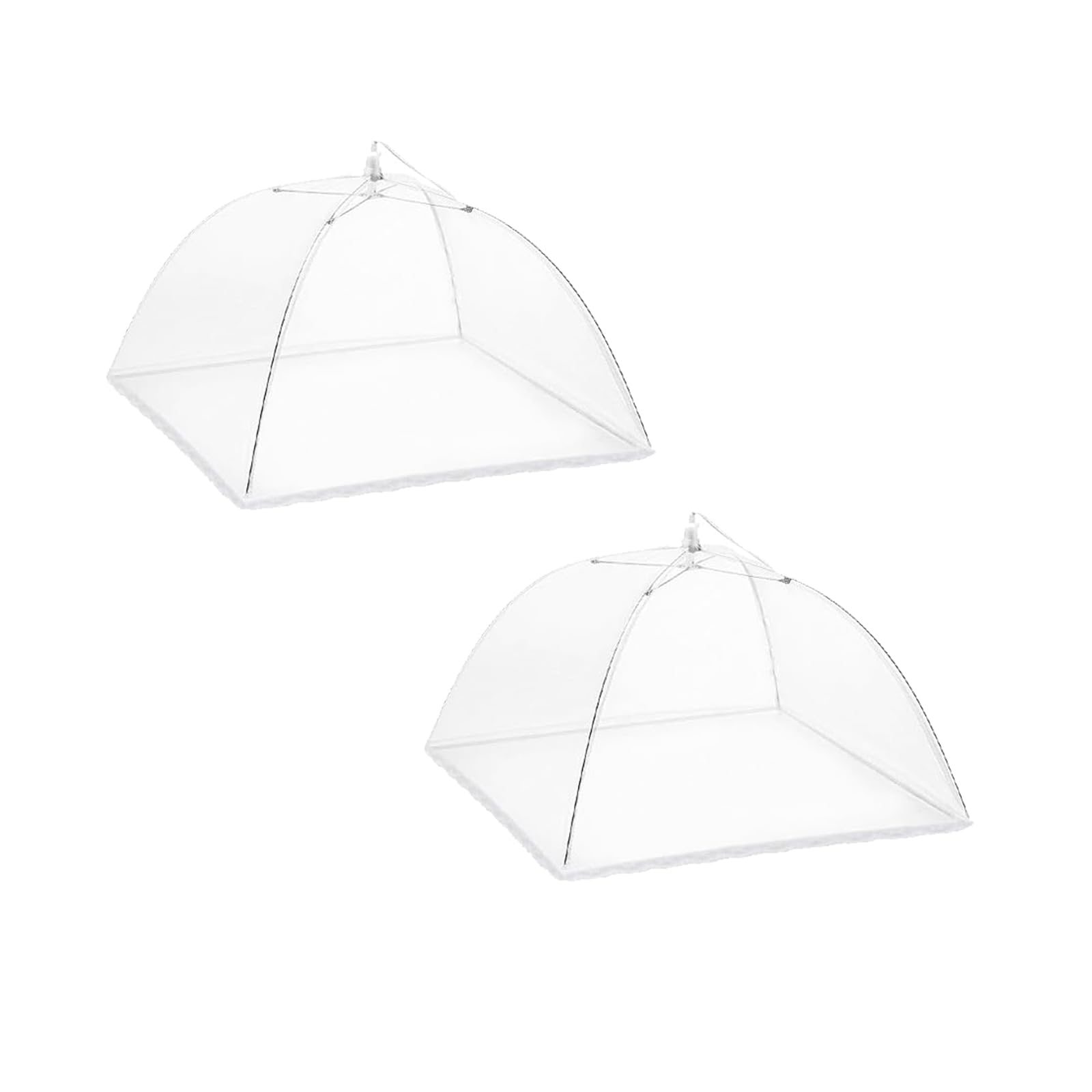 2 Pack Food Covers Pop-Up Mesh Screen Tent Umbrella 43 x 43cm, Large Food Domes Net Cover for Outdoors, Parties, Picnics, Reusable and Collapsible