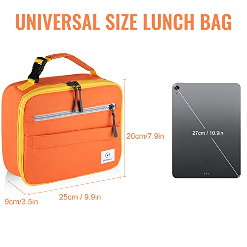 Genteen Lancheira térmica infantil com zíper duplo, bolsa macia resistente e congelável - Lancheira