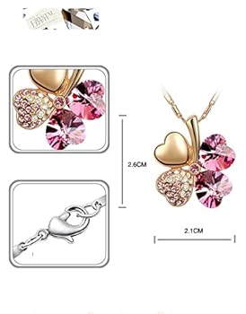 Louis Vuitton 極美品 ピンクの四葉クローバーのネックレス Louis Vuitton ピンクの四葉クローバーのネックレス極美品