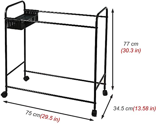 Placard encombré ? Solution chariot à pantalons noir avec 20 cintres pour libérer de l'espace