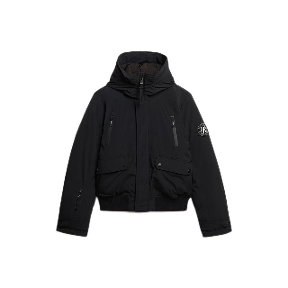 Superdry Damen Wattierte City Bomberjacke Schwarz 42