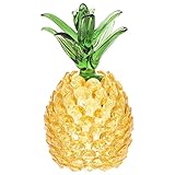 PRETYZOOM Crystal Figurines Crystal Pineapple Figurine Large Artificial Pineapple Fruit Ornament Glass Paperweight Collectible Fruit Decoration Tabletop Centerpiece Pineapple Decor