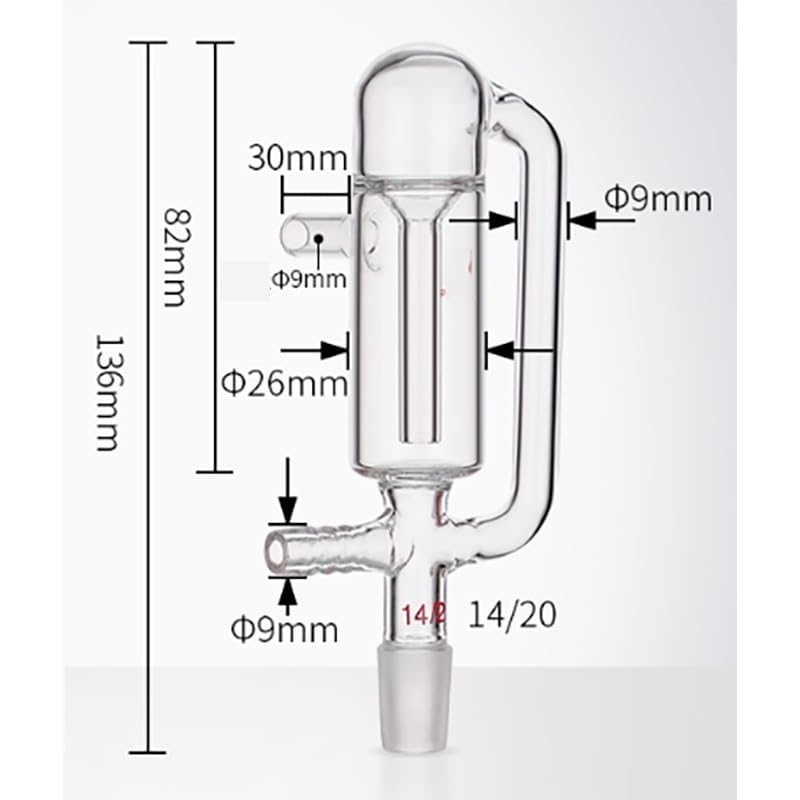 Labor-Glass-Bubbler | Anti-Saug-Design | Verbesserte Leistung | Ideal for wissenschaftliche Zwecke(14-20)