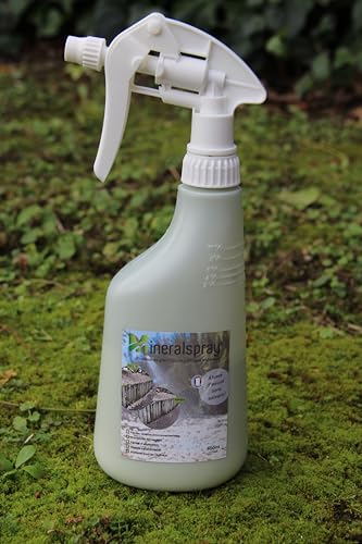 Qualis Technologie Mineralspray® - Kieskleber mit Applikator zum Verkleben von Steinen, Rinde und Kies im Garten, 650 ml (2 m²) – Dauerhafter Schutz für kleine Flächen aus Zierkies