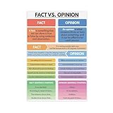 Póster educativo de hechos y opiniones sobre lienzo, decoración de pared, pinturas para sala de estar, dormitorio, 50 x 75 cm