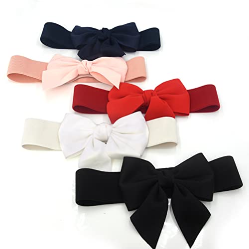 Women's Cute Bow Wide Elastic Waist Belt Casual Bowknot Dress Cinch Belts for Dress Corset Waistband4