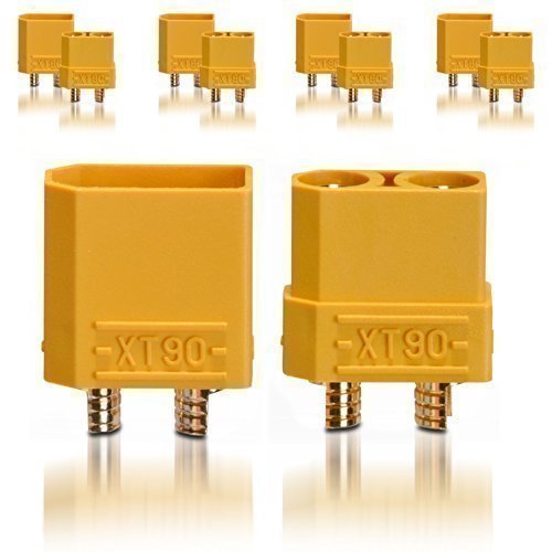 Connettori Xt90 Ad Alta Corrente In Oro - 5 Spine 5 Prese, Per Batterie LiPo, Modellini 1:6 1:8 1:10, Marca Yuki-Model Spina XT90 Oro - Foto 8