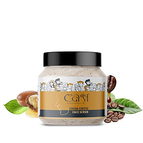 Image of Caryl 200 gm Cocoa Coffee Face Scrub | Tan & Dirt Removal Scrub | Deep Exfoliation, Removes Blackhead, Dead Skin | Face & Body Scrub for Women & Men | All Skin Types | Paraben & Sulfate Free